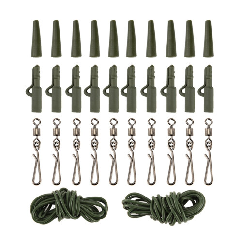 32pcs/set Carp Fishing Tackles Assorted Sizes Rolling Swivels Accessor 1