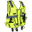 Pocket High Visibility Zipper Front Safety Vest with Reflective Strips 2