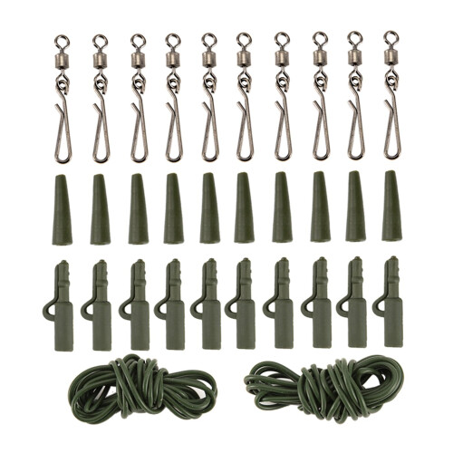 32pcs/set Carp Fishing Tackles Assorted Sizes Rolling Swivels Accessor 2
