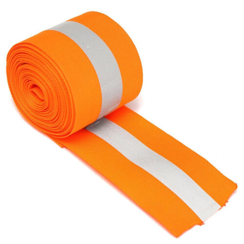 3 Meters Silver Reflective Tape Safty Strip Sew-on Lime Synth Fabric O 2
