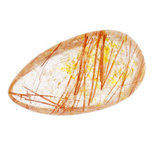 Natural Gold Rutilated Quartz Crystal Pendant for DIY Pendant Jewelry