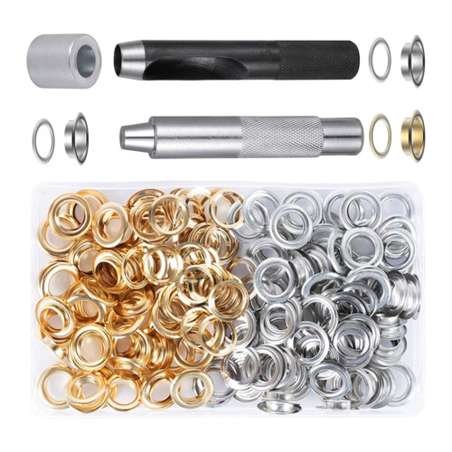 12mm Grommets Eyelets with Washer Grommet Setting Tool Eyelet Setter K 2