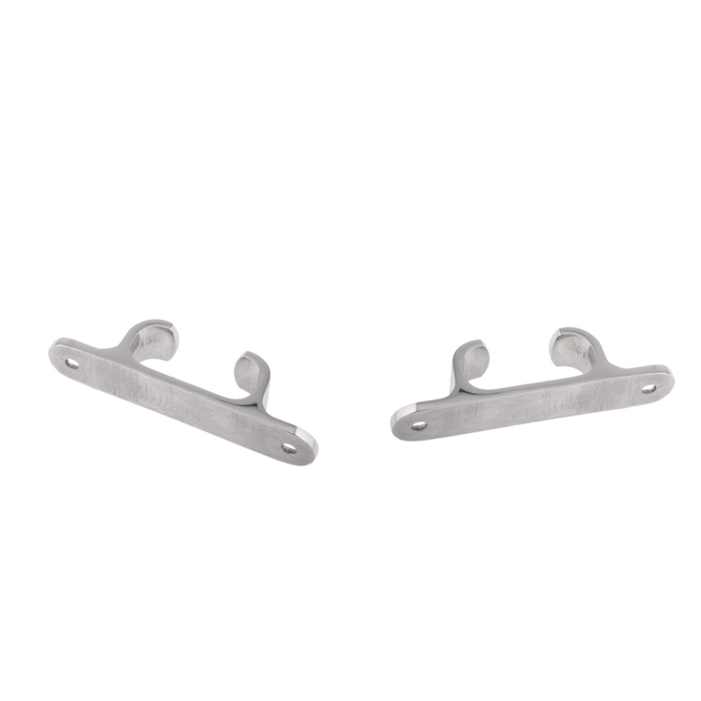 2 Pieces Stainless Steel Line Straight Fairlead Bow Chock Boat Cleat S Silver 6901423172609