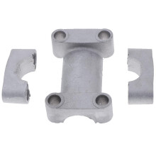 22mm Silver CNC HandleBar Fat Bar Riser Mount Clamp Adapter Universal