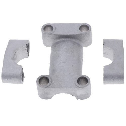 22mm Silver CNC HandleBar Fat Bar Riser Mount Clamp Adapter Universal