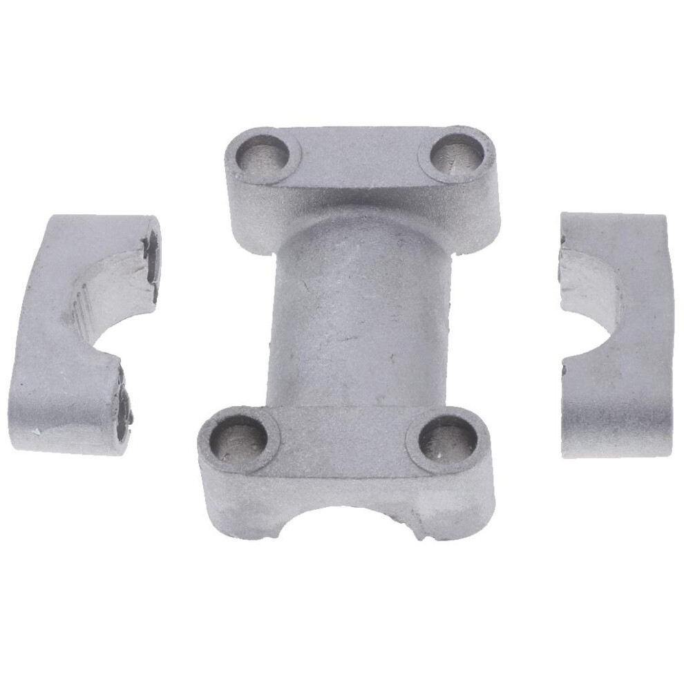 22Mm Cnc Handlebar Fat Bar Riser Mount Clamp Adapter Universal Silver 6901423173606