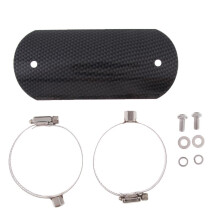 Motorbike Black Exhaust Muffler Pipe Heat Shield Cover Heel Guard for