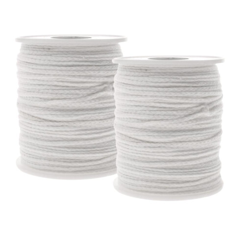 2 Rolls 61m Organic Cotton Braid Candle Wick Spool Candle Making Suppl 2