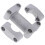 22mm Silver CNC HandleBar Fat Bar Riser Mount Clamp Adapter Universal 2