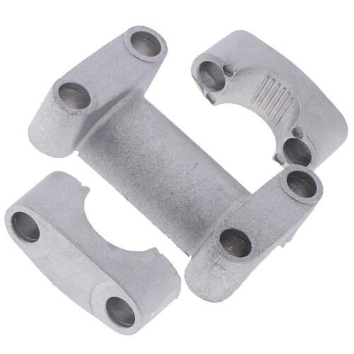 22mm Silver CNC HandleBar Fat Bar Riser Mount Clamp Adapter Universal 1