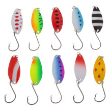 10pcs Spinners Spoons Fishing Lures Bass Trout Salmon Baits Jigging Ca