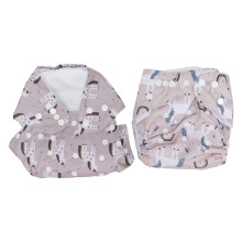 2pcs Reusable Baby Cloth Diapers, Adjustable Stretchy, Breathable, for Newborn