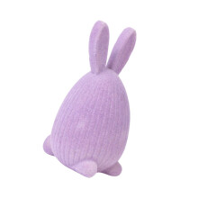 Flocking Bunnies Figurines Spring Rabbit Statues Bunnies-Violet