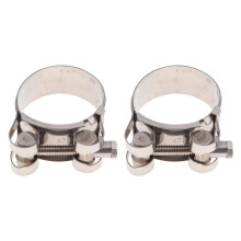 2pcs Motorbike Exhaust Clip Stainless Steel Muffler Silencer Clamps 44