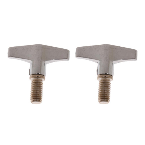 2Pcs Drum Cymbal Thread Wing Nuts Hand Knob Screw Replacement for Drum