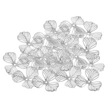 20pcs silver metal Filigree Flower Bead Caps Spacer Beads for Jewelry