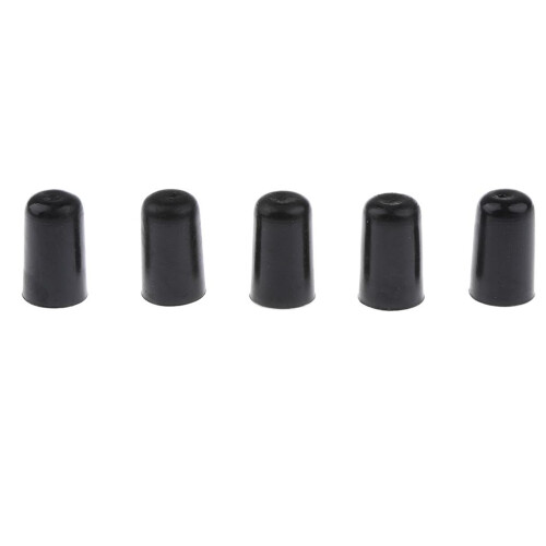 5 Pieces Black Rubber Endpin Tips Protector Non-Slip Mats for Cello