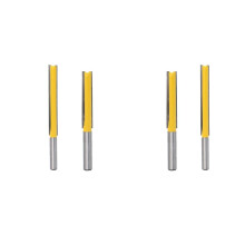 4pcs Long Straight Router Bit Wood Milling Cutter Slotted Trimming 50.