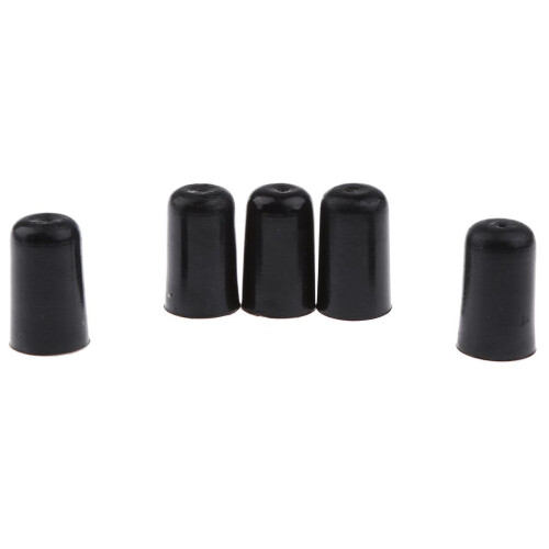 5 Pieces Black Rubber Endpin Tips Protector Non-Slip Mats for Cello 2