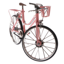 1:10 Alloy Diecast Racing Bike with Basket Model Replica Bicycle Toy P