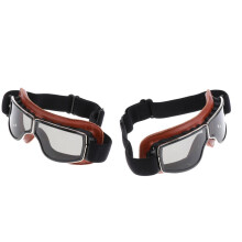 2x Motorcycle Goggles Vintage Pilot Style Cruiser Scooter Racer Eyewea