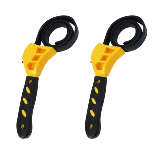 2x Belt Wrench Oil Filter Strap Spanner Removal Car Engine Repair Tool 2