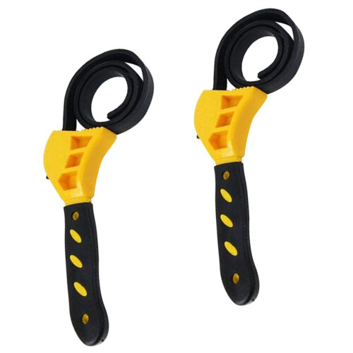 2x Belt Wrench Oil Filter Strap Spanner Removal Car Engine Repair Tool 1