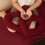 Multifunctioneel harig kussen dubbel hartknopen-Rood 5