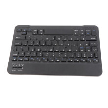 Wireless 78-Key Slim Ergonomic Rechargeable Bluetooth Keyboard for Phones & Laptops, Black