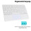 Wireless White Bluetooth Keyboard with Touchpad 78-Key Slim Compact for Laptops 2