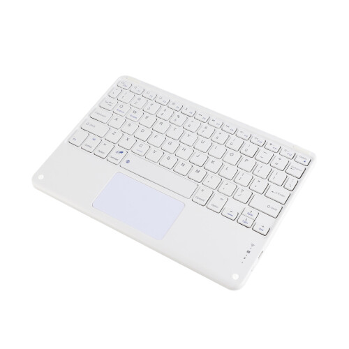 Wireless White Bluetooth Keyboard with Touchpad 78-Key Slim Compact for Laptops 2