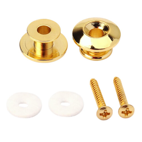2pcs Plating Strap Locks fr Electric Acoustic Guitar Bass Replacement