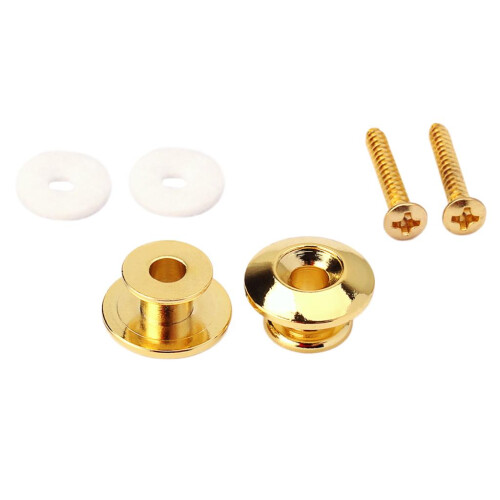 2pcs Plating Strap Locks fr Electric Acoustic Guitar Bass Replacement 2