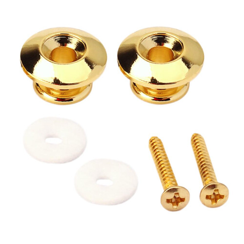 2pcs Plating Strap Locks fr Electric Acoustic Guitar Bass Replacement 1