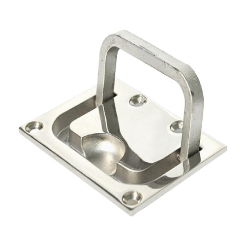 Stainless Steel Lift Handle Ring Pull Latch Flush Mount Deck Hinge 2