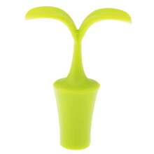Fashion Design Novelty Green Bean Sprout Silicone Vacuum Sealed Wine S