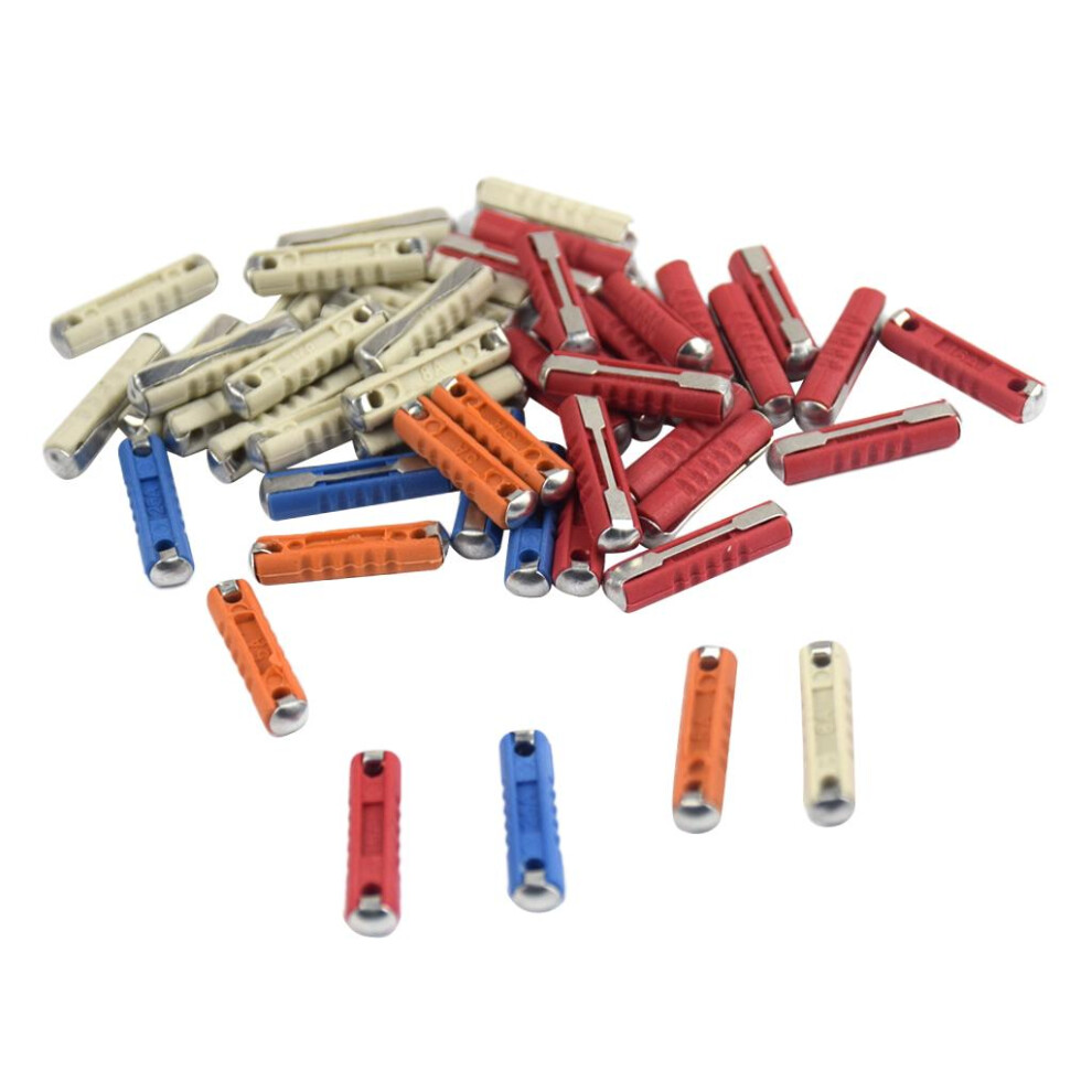 50Pc European Car Blade Fuse Box Assortment Fuses Euro 6901423178229