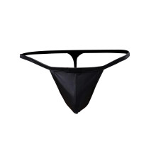 Sexy Men PU Leather G-string Thongs Underwear Briefs Underpants Black