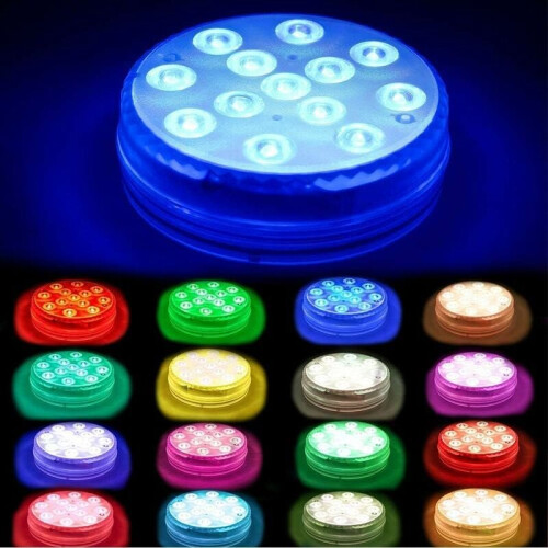 Βυθιζόμενα φώτα ποδοσφαίρου LED, Ηλιακά τροφοδοτούμενα, πολύχρωμα σετ 2 τεμαχίων 1
