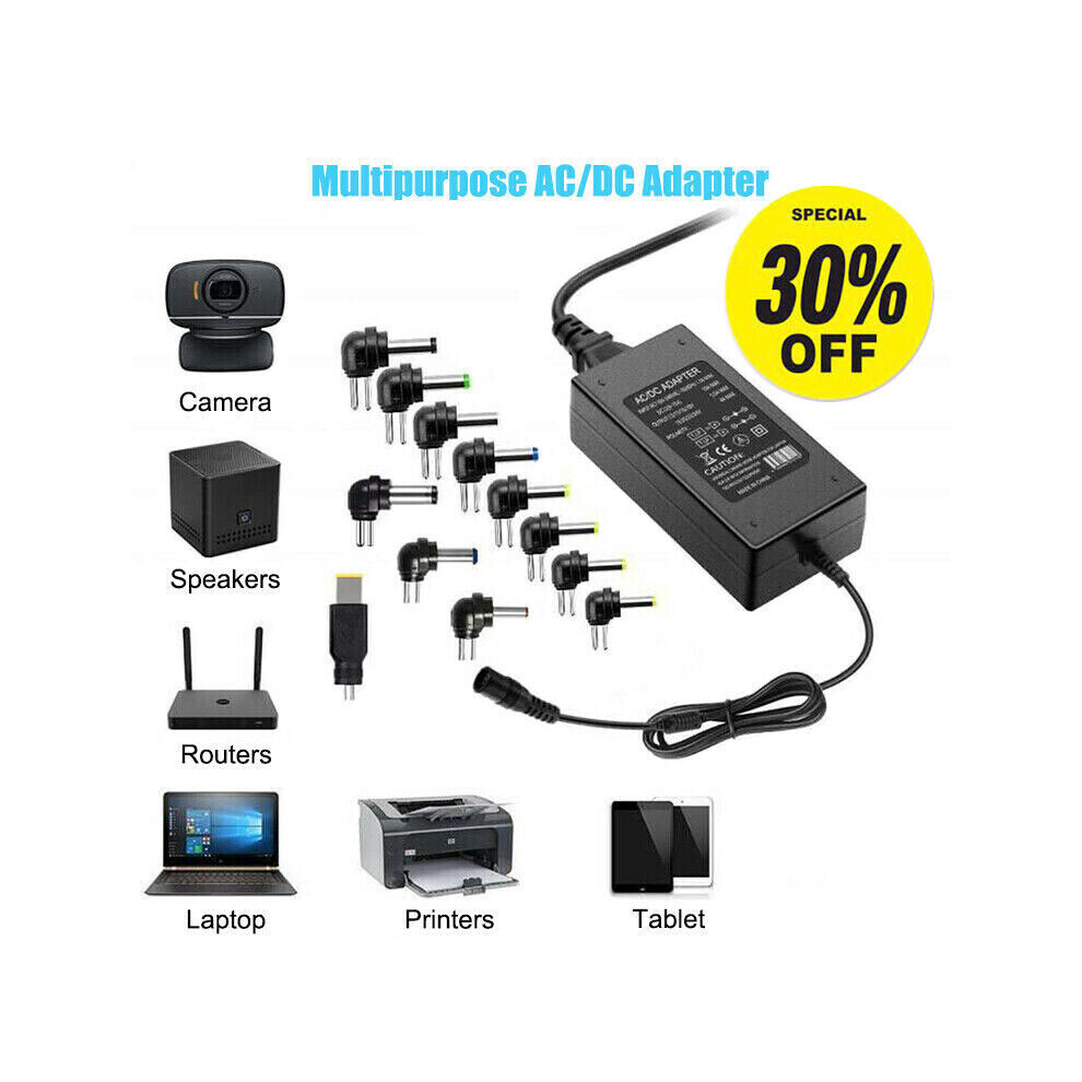 Versatile Power Solution, Universal Laptop Charger 90W Ac Adapter, Space Saver For Diverse Brand Laptops And Ultrabooks, Replacing 90W 75W 65W 45W 9169997388643