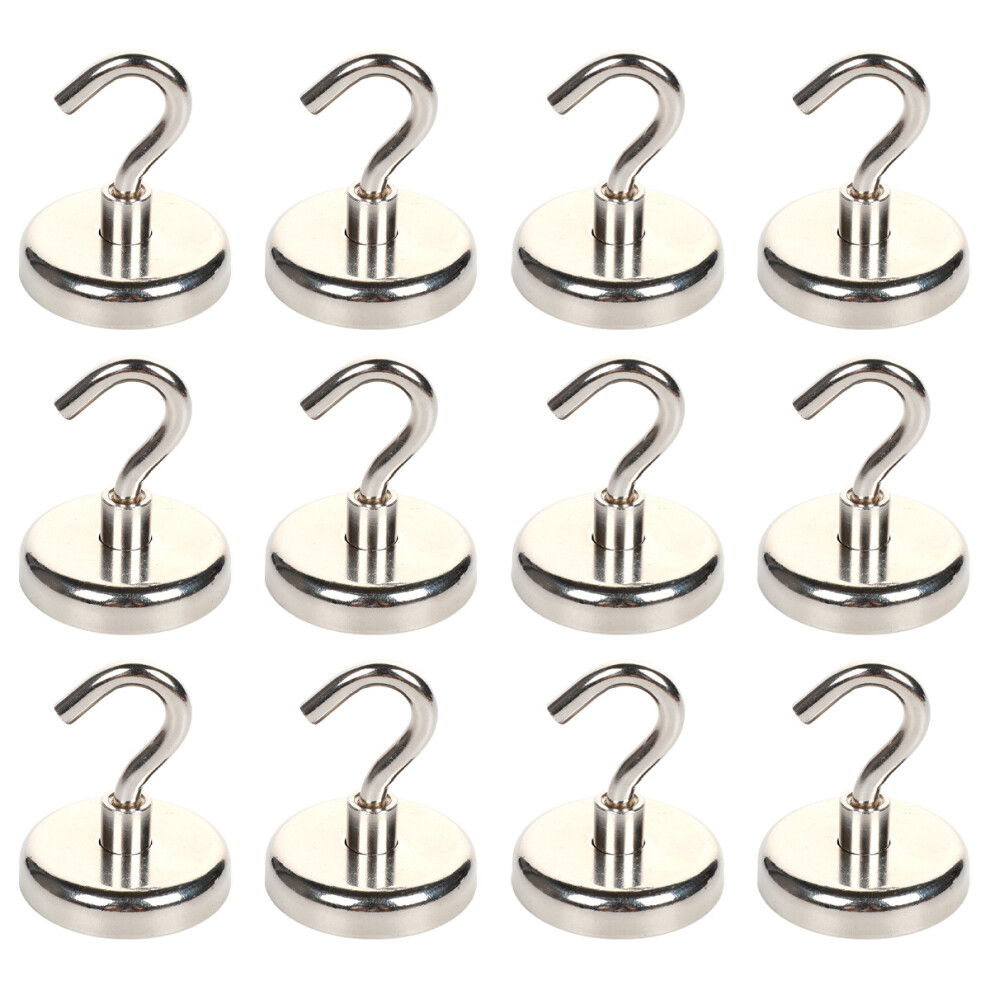 Multifunctional Magnet Hooks, High-Level Plating Rust Resistant For Longevity, Extra Strong Magnet Hooks For Any Magnetic Surface (Diameter 16Mm, 9433291014349