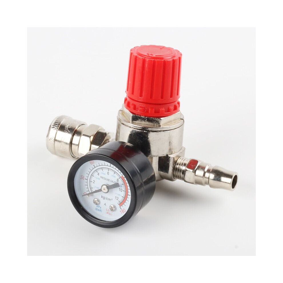 Air Compressor Pressure Regulator With Dial Gauge, Adjustable Pressure Regulator For Pneumatic Tools And Equipment, Pressure Control Valve With High 9448196748718