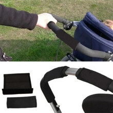 Baby Stroller Accessories, Carriage Front Handle, Pram Magic Tape, Oxford Cloth, Bumper Bar, Protective Cover, 2 Pcs