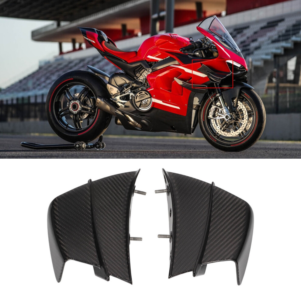 Pcs 3K Carbon Fiber Motorrad Winglets Spoiler 7465065344439
