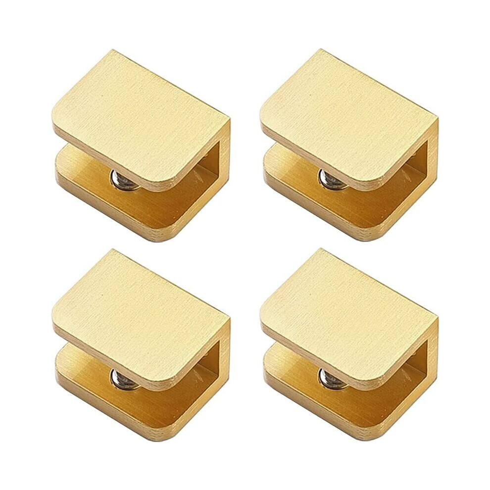 Adjustable Support Bracket For 10Mm-12Mm Glass Shelf, No Drill On Glass Easy Install, Brass Glass Clamps With Solid And Durable Construction, Modern 9405630065183