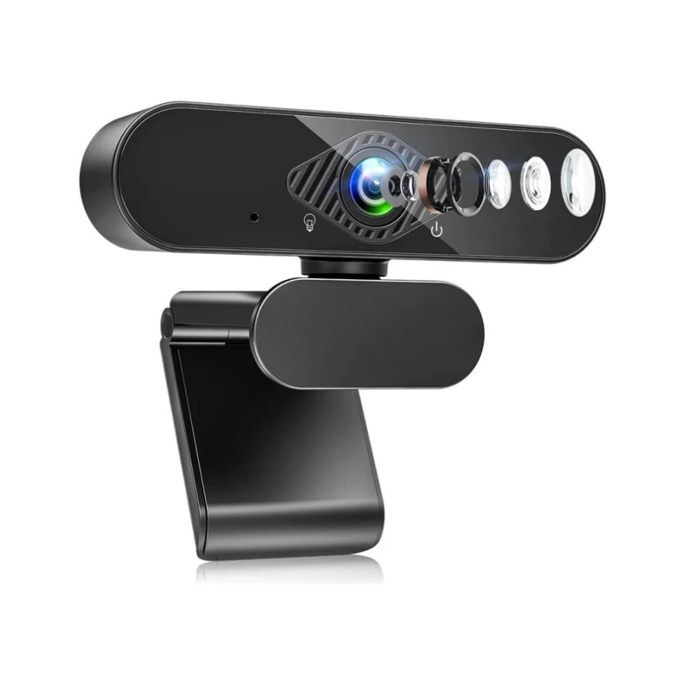 Full Hd Webcam, 1080P High Definition Video With Automatic Correction, Noise-Cancelling Microphone For Clear Communication, Plug And Play Usb Light 9173940506701