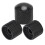 3Pcs Metal & ABS Guitar Control Knobs Volume Tone Replacement Black 1.8cm 7