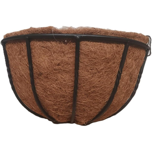 Wrought Iron Wall Basket Planter with Coco Liner 1