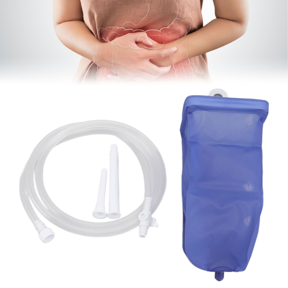 2L PVC Enema Bag Kit - Portable Folding Colon Cleansing Set