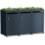 DWD® Triple Wheelie Bin Hideaway with Plant Roof 1
